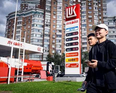 A petrol station in Moscow