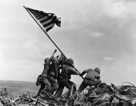 US marines raise the American flag