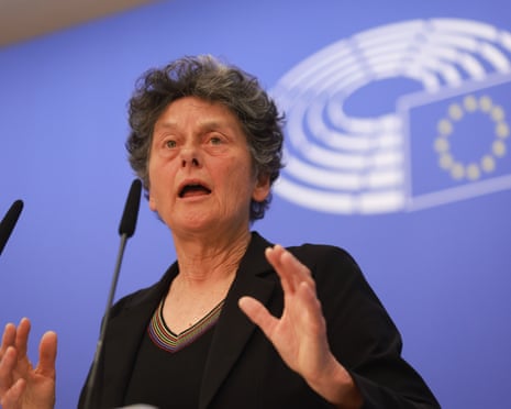 European Parliament's Rapporteur for the situation in Hungary MEP Tineke Strik speaks during a press conference on the situation in Hungary at the European Parliament in Brussels, Belgium.