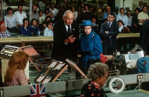 The Queen visits the Hewlett Packard factory in California on 3 March 1983