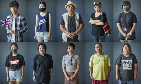 Faces of protesters in Hong Kong