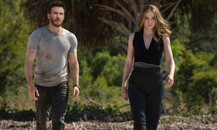 Chris Evans and Ana de Armas in Ghosted on Apple TV+.