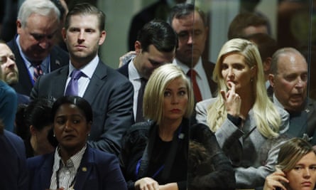 Eric Trump and Ivanka Trump wait at the UN in anticipation of their father’s speech.