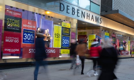Debenhams in Oxford Street, which is closing down. O’Grady said that in sectors such as hospitality, retail and the arts, BAME employment had ‘plummeted’.