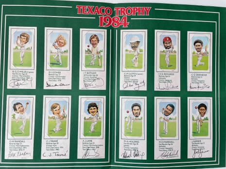caricatures of west indies and england from 1984