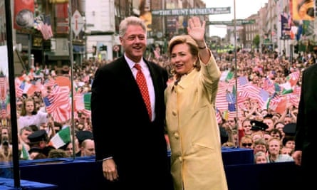 The Clintons on a visit to Ireland in 1998.