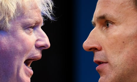 Johnson (left) is well ahead of Hunt when it comes to funding.