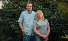 Kurt Blanock, left, and his wife, Janice, stand together at their home in Cecil, PA on Tuesday, September 1, 2020. Their son, Luke, died of Ewing sarcoma in 2016.