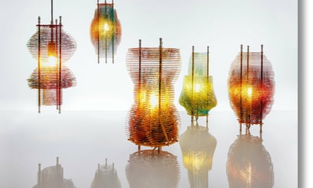 Set of 5 limited edition Jorge Pardo lamps created for Taschen Books