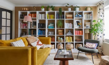 Home of Medina Grillo - bookcases in the living room