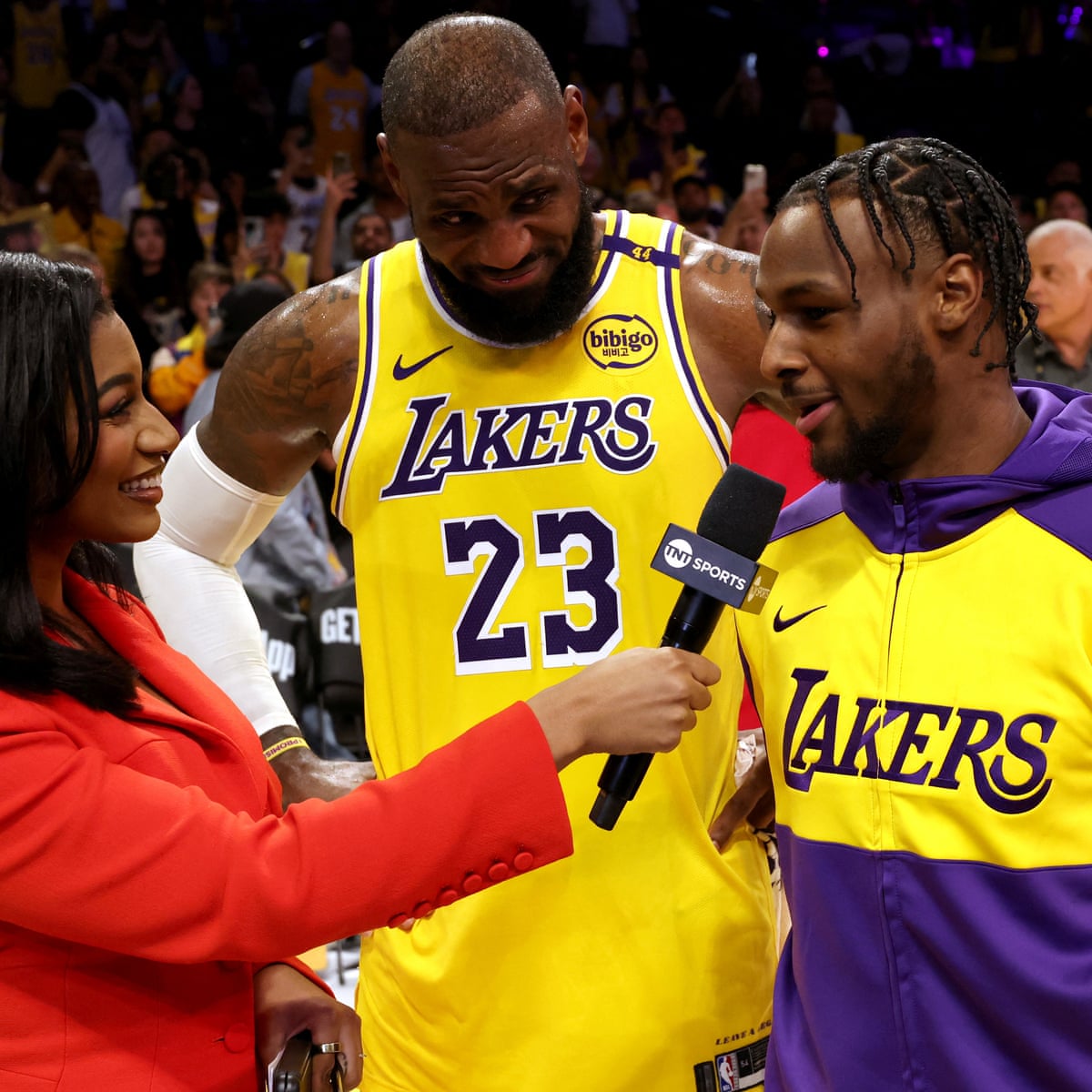 Bronny James to reportedly split time between LA Lakers and G League | Los Angeles Lakers | The Guardian