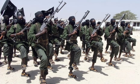 Newly trained al-Shabaab fighters in Somalia in 2011