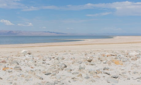 SALTON CITY, CALIFORNIA - July 20th, 2021: The view from the original shoreline of the Salton Sea in Salton City, California. 
CREDIT: Alex Welsh for The Guardian