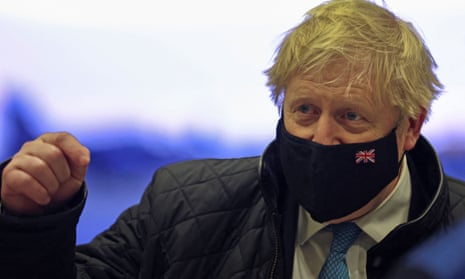 Boris Johnson during a visit to RAF Valley on Anglesey