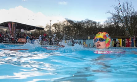 Tooting Lido pictured during the seventh UK Cold Water Swimming Championships earlier this year.