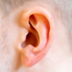 Close up of a left human ear