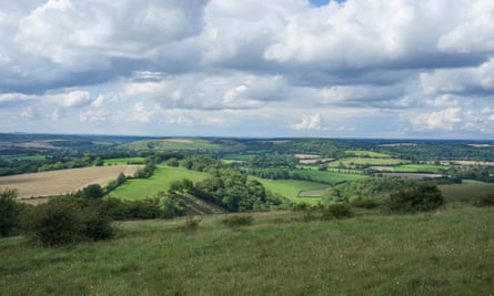 View from Butser Hill in the South Downs National Park