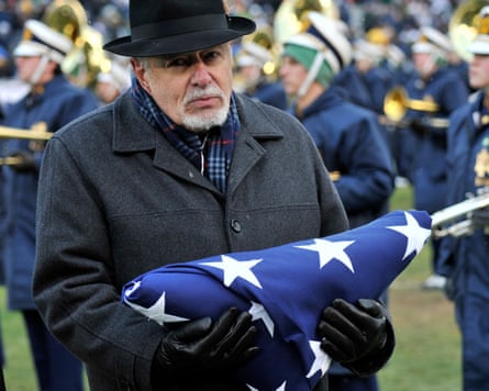 Blakey at a college football game in South Bend, Indiana, on the 50th anniversary of JFK’s assassination.