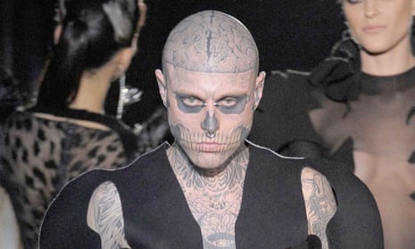 Zombie Boy modelling for Thierry Mugler in 2011.