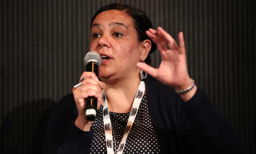 Penny Smallacombe speaks during a panel discussion at the Power of Inclusion Summit in Auckland in 2019