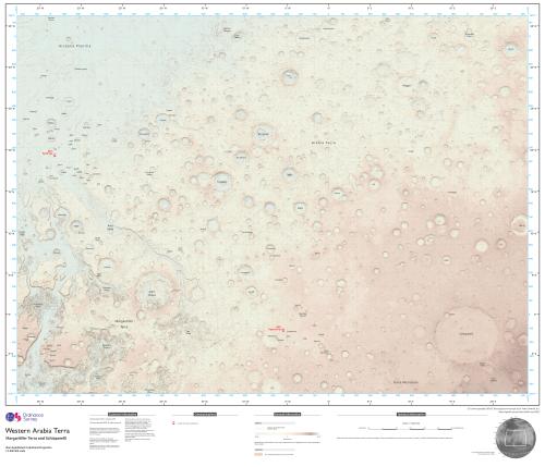 The map covers 3.8m sq miles of Mars’ surface.
