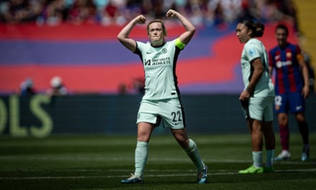 Erin Cuthbert celebrates scoring for Chelsea