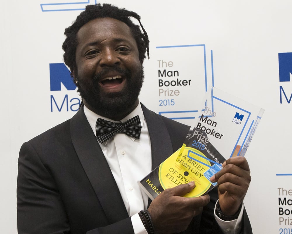 James receives the Man Booker prize for fiction in 2015.