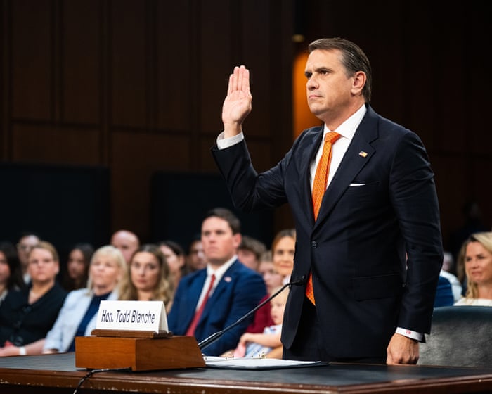 Trump loyalist Todd Blanche confirmed by Senate as US attorney general — image supplied by The Guardian US's feed