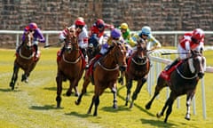 Showalong (second left) on his way to victory at Chester last month.