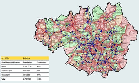 Beelines. Greater Manchester’s cycling and walking infrastructure proposal - before