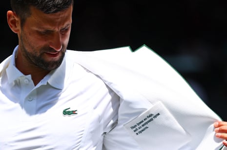 Novak Djokovic ahead of his third round match.