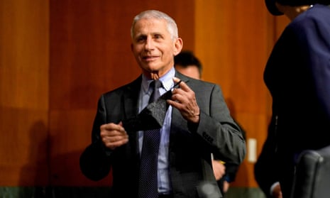 Anthony Fauci, director of the National Institute of Allergy and Infectious Diseases, arrives for a Senate committee hearing in Washington DC.