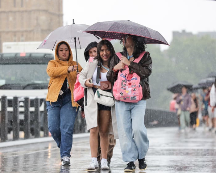 Heavy rain to make end of summer a washout in southern England and Wales