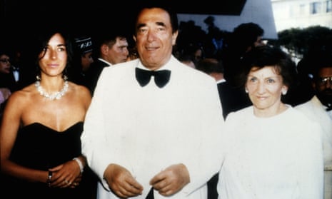 Robert Maxwell on his yacht in 1990, with his daughter Ghislaine, left, and wife Elisabeth.