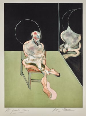 Seated Figure (Sabatier 5), 1983, by Francis Bacon