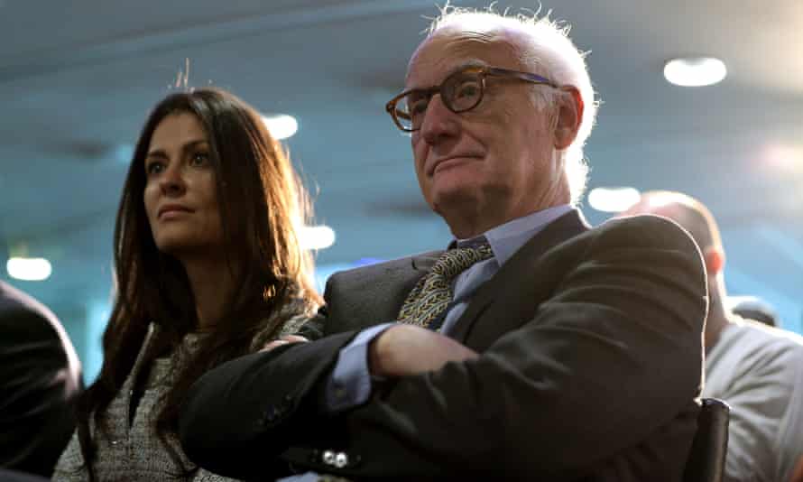 Former Chelsea manager Marina Granovskaya (left) and Bruce Buck, who is stepping down as Chelsea boss after nearly 20 years in the role.