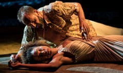 Sophie Okonedo and Ralph Fiennes in Antony and Cleopatra, 2018.