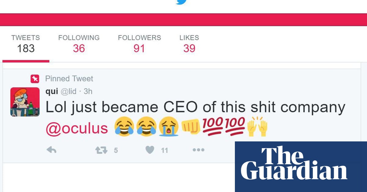 Oculus Ceo Is Latest Tech Boss Hacked In Embarrassing Account Takeover Oculus The Guardian