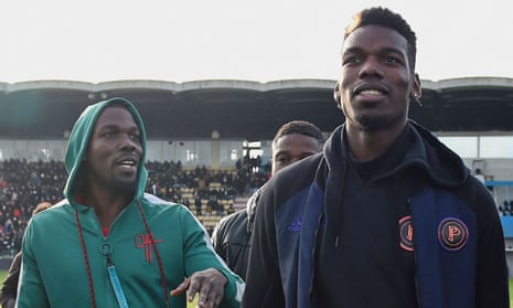 Mathias Pogba (left) pictured with Paul Pogba in 2019, has reportedly been temporarily detained in France.
