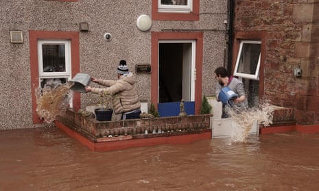 Flood water in Appleby, Cumbria