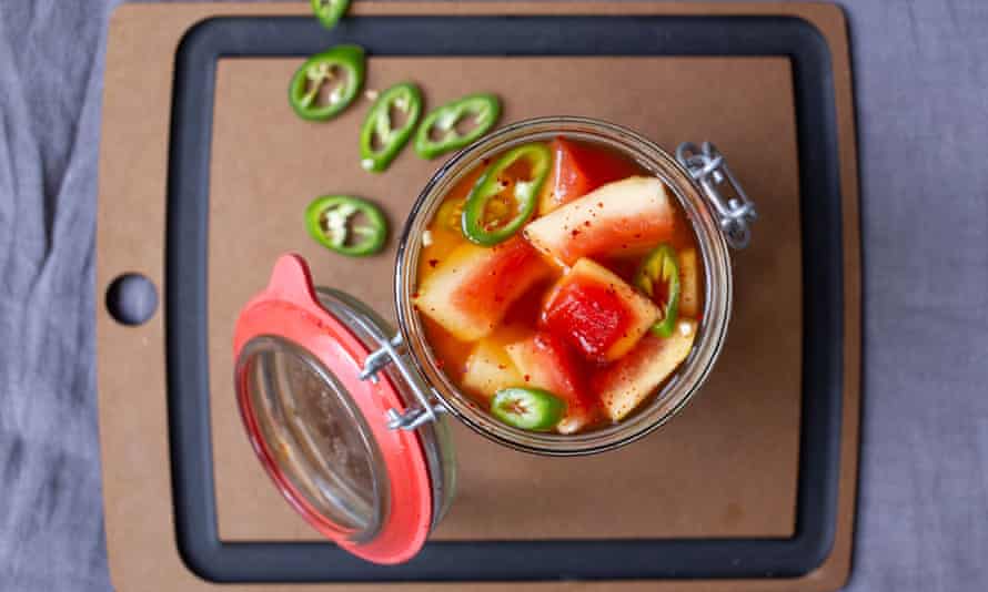 Pickled watermelon rind
