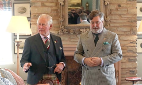 Prince Charles with Michael Fawcett during a visit to the Castle of Mey in Caithness in 2019