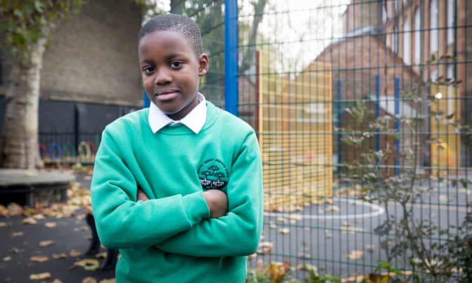 Daniel Adebeso, a pupil at Surrey Square primary school in south London.