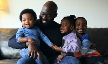 Dr Raphael Sofoluke and his three children