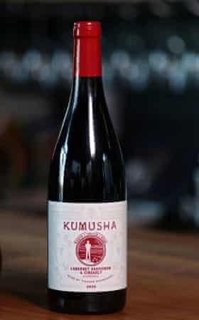 A bottle of Kumusha red wine