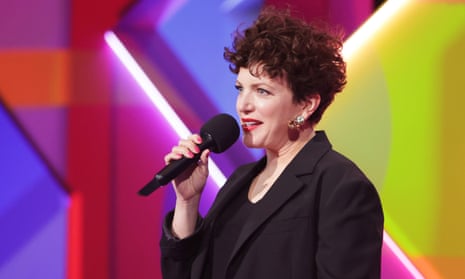 Annie Mac presents the award for best international female solo artist at the Brit awards 2021.