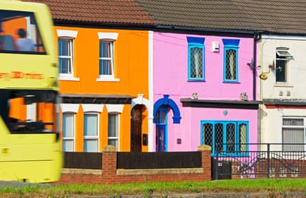 Terrace houses in Hull, East Riding of Yorkshire,
