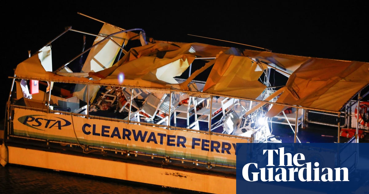 One dead after boat crashes into ferry carrying more than 40 people in Florida