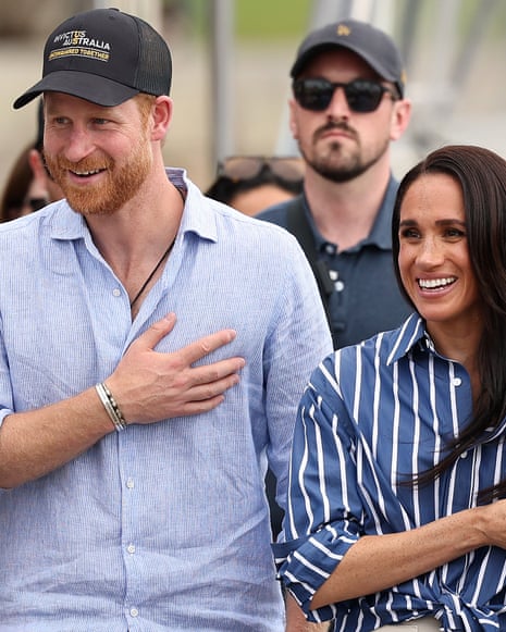 Prince Harry and Meghan, Duchess of Sussex, greet the public in Sydney