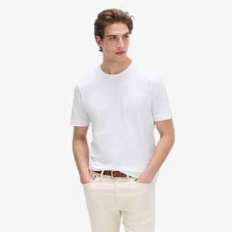 M&S Autograph Supima cotton crew neck T-shirt.